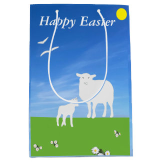 Sheep and Lamb editable Easter Medium Cadeauzakje
