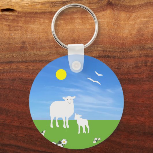 Sheep and Lamb  Sleutelhanger (Achterkant)
