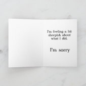 Sheep Apology Card Kaart (Binnen)