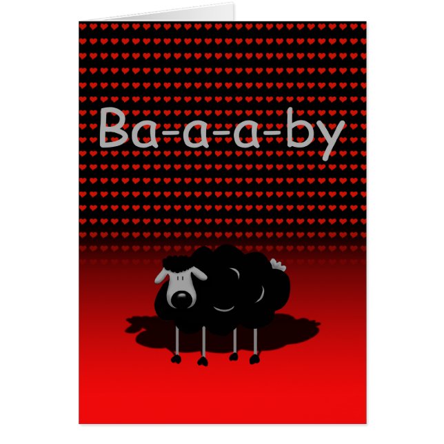 Sheep, Baby I Love Ewe Funny Card (Voorkant)