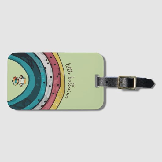 Sheep Ballerina Bagagelabel (Voorkant (horizontaal))