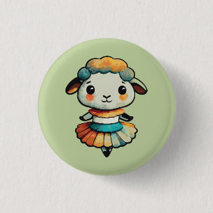Sheep Ballerina Ronde Button 3,2 Cm