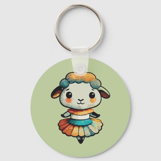Sheep Ballerina Sleutelhanger (Voorkant)
