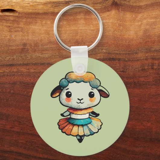 Sheep Ballerina Sleutelhanger (Voorkant)