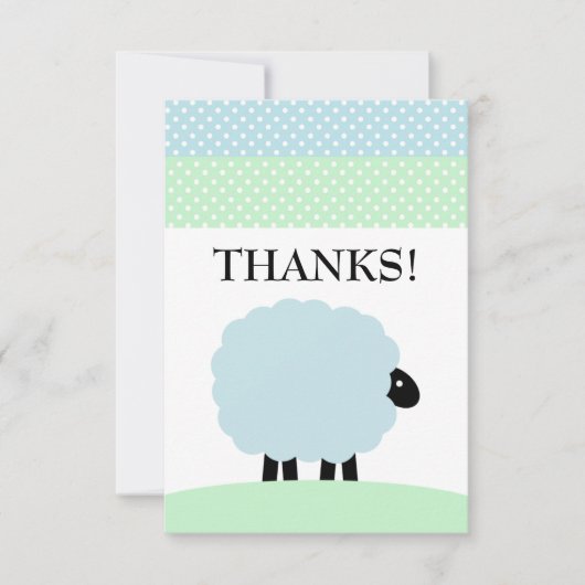 Sheep Bedankt voor je notitieboekje Blauw groen aa Kaart (Voorkant)