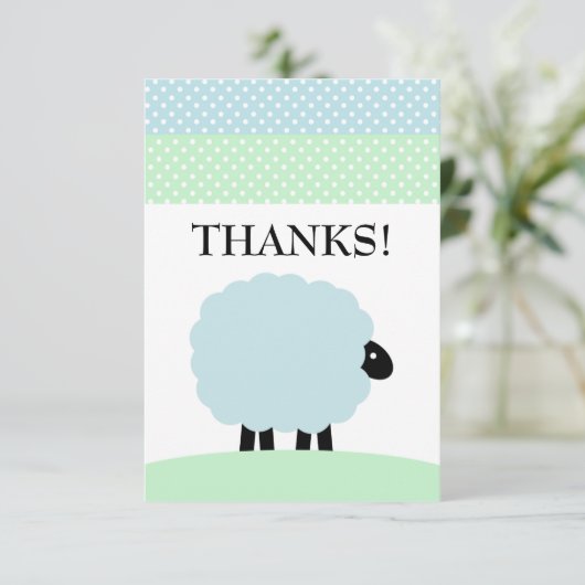 Sheep Bedankt voor je notitieboekje Blauw groen aa Kaart (Staand voorkant)