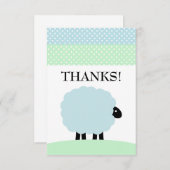 Sheep Bedankt voor je notitieboekje Blauw groen aa Kaart (Voorkant / Achterkant)