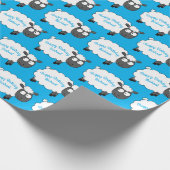 Sheep Birthday Party Cute Cartoon Cadeaupapier (Hoek)