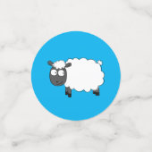 Sheep Birthday Party Cute Cartoon Confetti (Kleine voorkant)