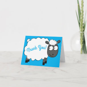 Sheep Birthday Party Cute Cartoon Kaart