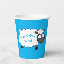 Sheep Birthday Party Cute Cartoon Papieren Bekers