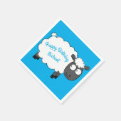 Sheep Birthday Party Cute Cartoon Servet (Hoek)