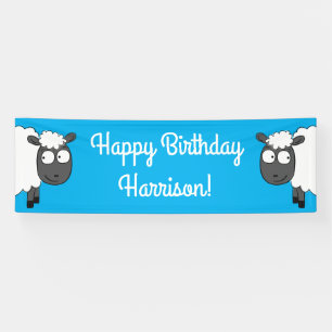 Sheep Birthday Party Cute Cartoon Spandoek