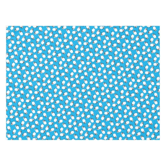 Sheep Birthday Party Cute Cartoon Tafelkleed (Voorkant (Horizontaal))