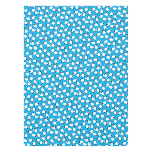 Sheep Birthday Party Cute Cartoon Tafelkleed (Voorkant)