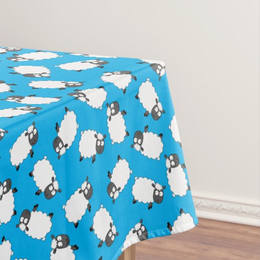 Sheep Birthday Party Cute Cartoon Tafelkleed (Voorbeeld)