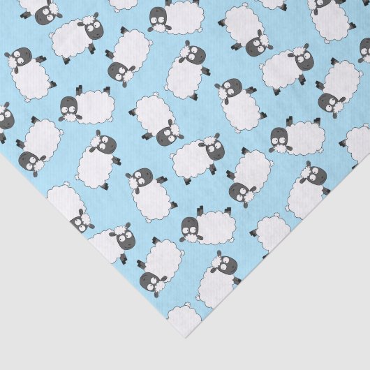 Sheep Birthday Party Cute Cartoon Tissuepapier (Detail)