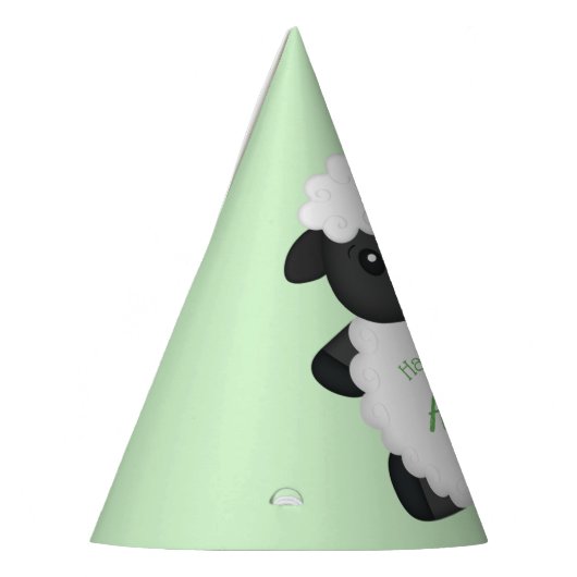 Sheep Birthday Party Green Feesthoedjes (Links)