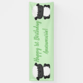 Sheep Birthday Party Green Spandoek (Verticaal)