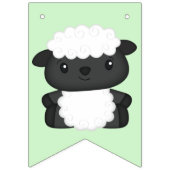 Sheep Birthday Party Green Vlaggetjes (Eerste vlag)