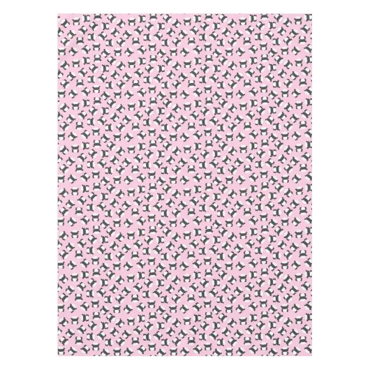 Sheep Birthday Party Pink Tafelkleed (Voorkant)