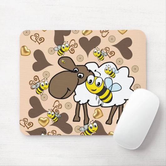 Sheep Brown hardt de Muismat van de Bumblebee! Mui (Met muis)