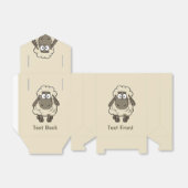 Sheep Cartoon Beige Bedankdoosjes (Uitgevouwen)