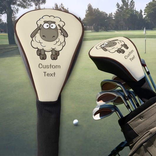 Sheep Cartoon Beige Golfheadcover