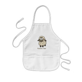 Sheep Cartoon Beige Kinder Schort