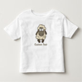 Sheep Cartoon Beige Kinder Shirts (Voorkant)
