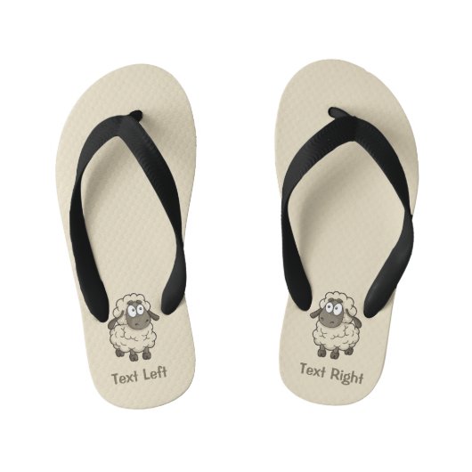 Sheep Cartoon Beige Kinder Teenslippers (Voetbed)