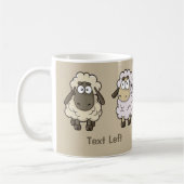 Sheep Cartoon Beige Koffiemok (Links)