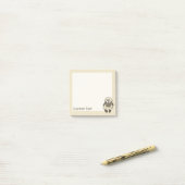 Sheep Cartoon Beige Post-it® Notes (Op bureau)