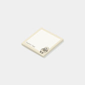 Sheep Cartoon Beige Post-it® Notes (Schuin)