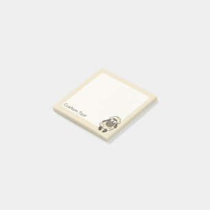 Sheep Cartoon Beige Post-it® Notes