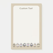 Sheep Cartoon Beige Post-it® Notes (Voorkant)
