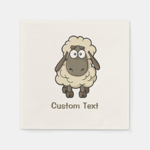 Sheep Cartoon Beige Servet