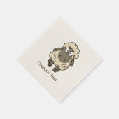 Sheep Cartoon Beige Servet (Hoek)