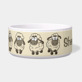 Sheep Cartoon Beige Voerbakje