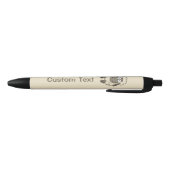 Sheep Cartoon Beige Zwarte Inkt Pen (Bodem)