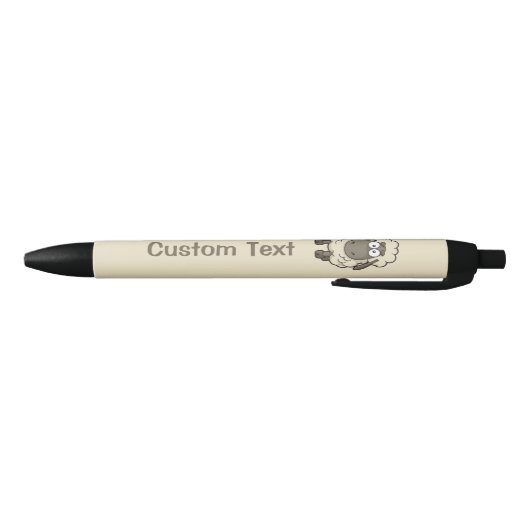 Sheep Cartoon Beige Zwarte Inkt Pen (Bodem)