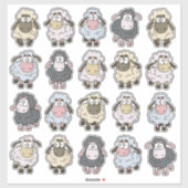 Sheep Cartoon Icon Set Sticker (Vel)