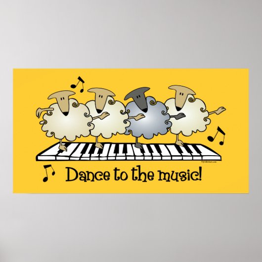 Sheep Chorus Line Print (Voorkant)