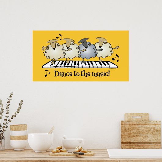 Sheep Chorus Line Print (Keuken)