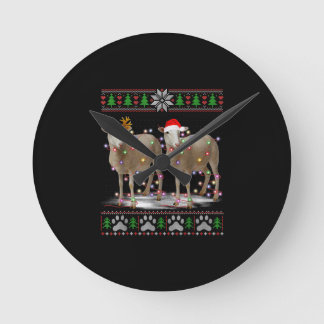 Sheep Christmas Tree Lights | Santa Animal Gift Ronde Klok