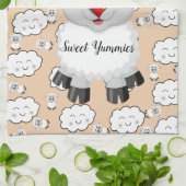 Sheep Clouds Sun Kitchen Hand Towel Theedoek (Gevouwen)