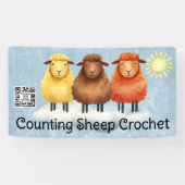 Sheep crochet knitting craft show booth display spandoek (Horizontaal)