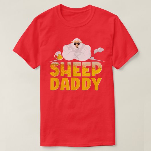 Sheep Daddy Sheep Dad Farmer Poultry Farmer  T-shirt (Design voorkant)