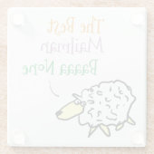 Sheep Design for a Mailman Glass Onderzetter Glazen Onderzetter (Achterkant)