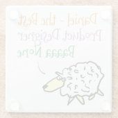 Sheep Design for a Product Designer Glass Onderzet Glazen Onderzetter (Achterkant)